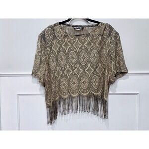 Elegant Lace Fringe Top